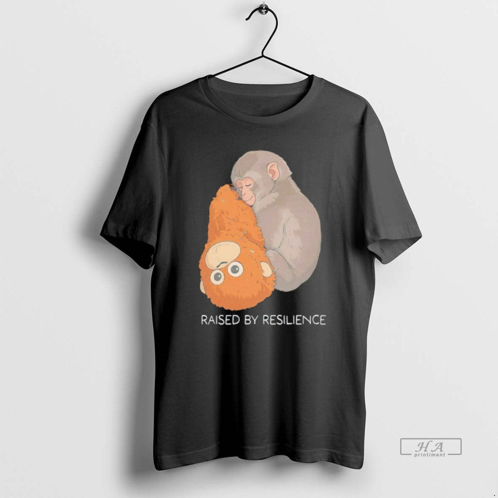 Official Punch Monkey Holding A Stuffed Raised By - Adult & Kids T-Shirts, Sweatshirts & Hoodies apparel design preview 1