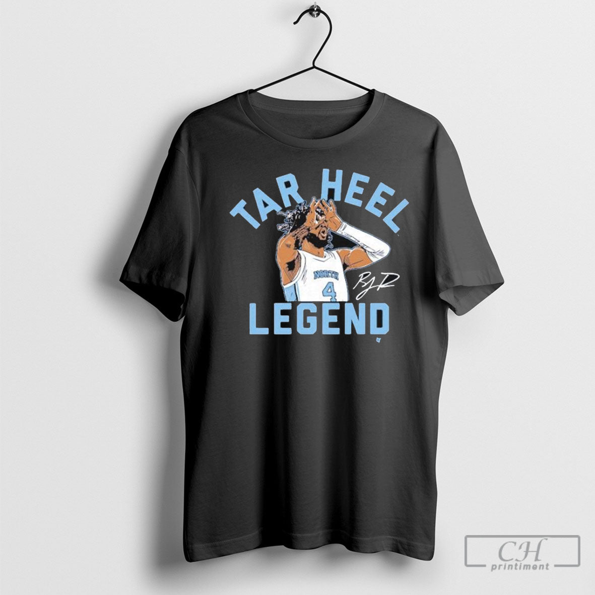 Official R J Davis Tar Heel Legend North Carolina - Adult & Kids T-Shirts, Sweatshirts & Hoodies apparel design preview 1