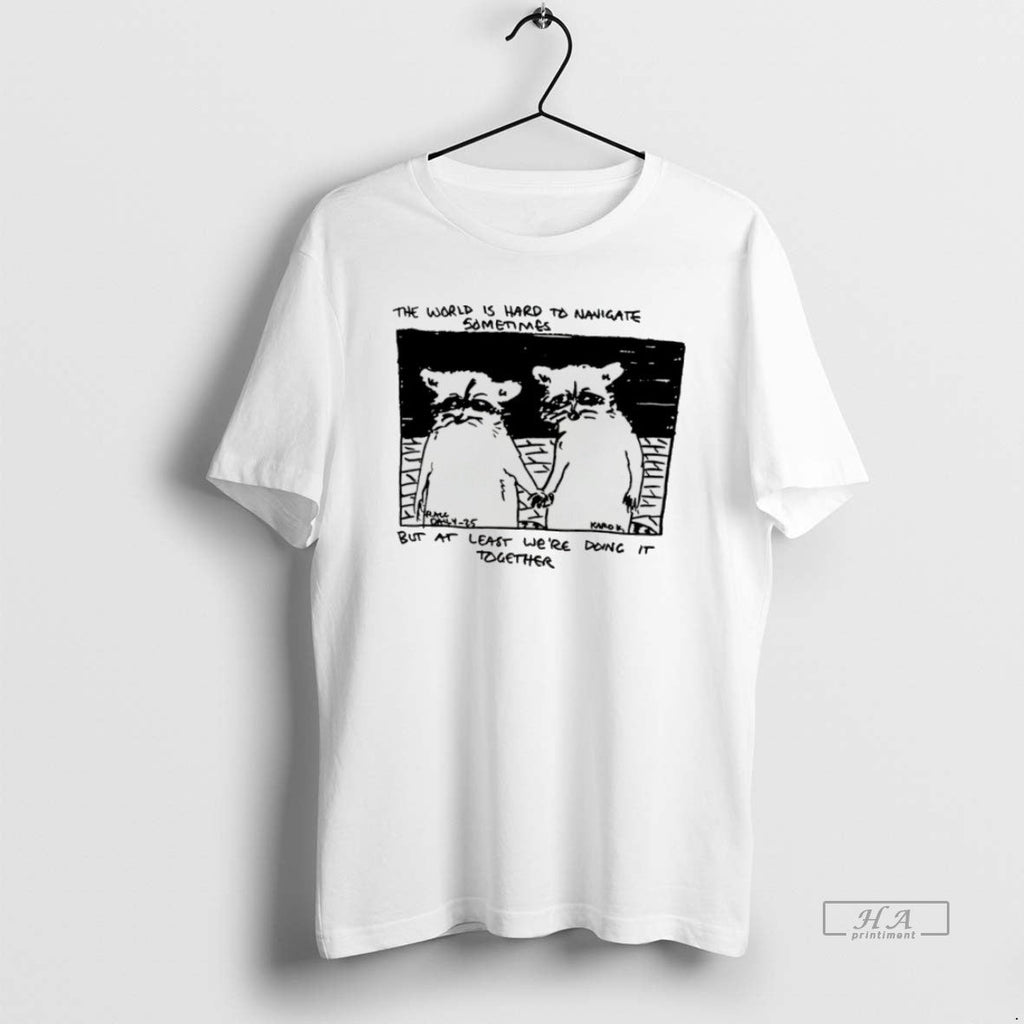 Official Raccoon World Is Hard Navigate But Least - Adult & Kids T-Shirts, Sweatshirts & Hoodies apparel design preview 1