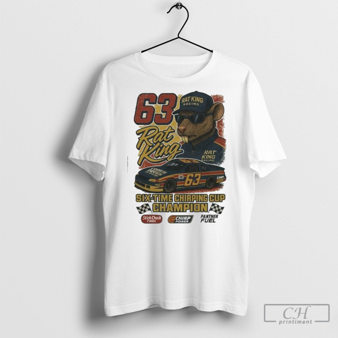 Official Rat King Hockey X Racing Six Time Chirping - Adult & Kids T-Shirts, Sweatshirts & Hoodies apparel design preview 1