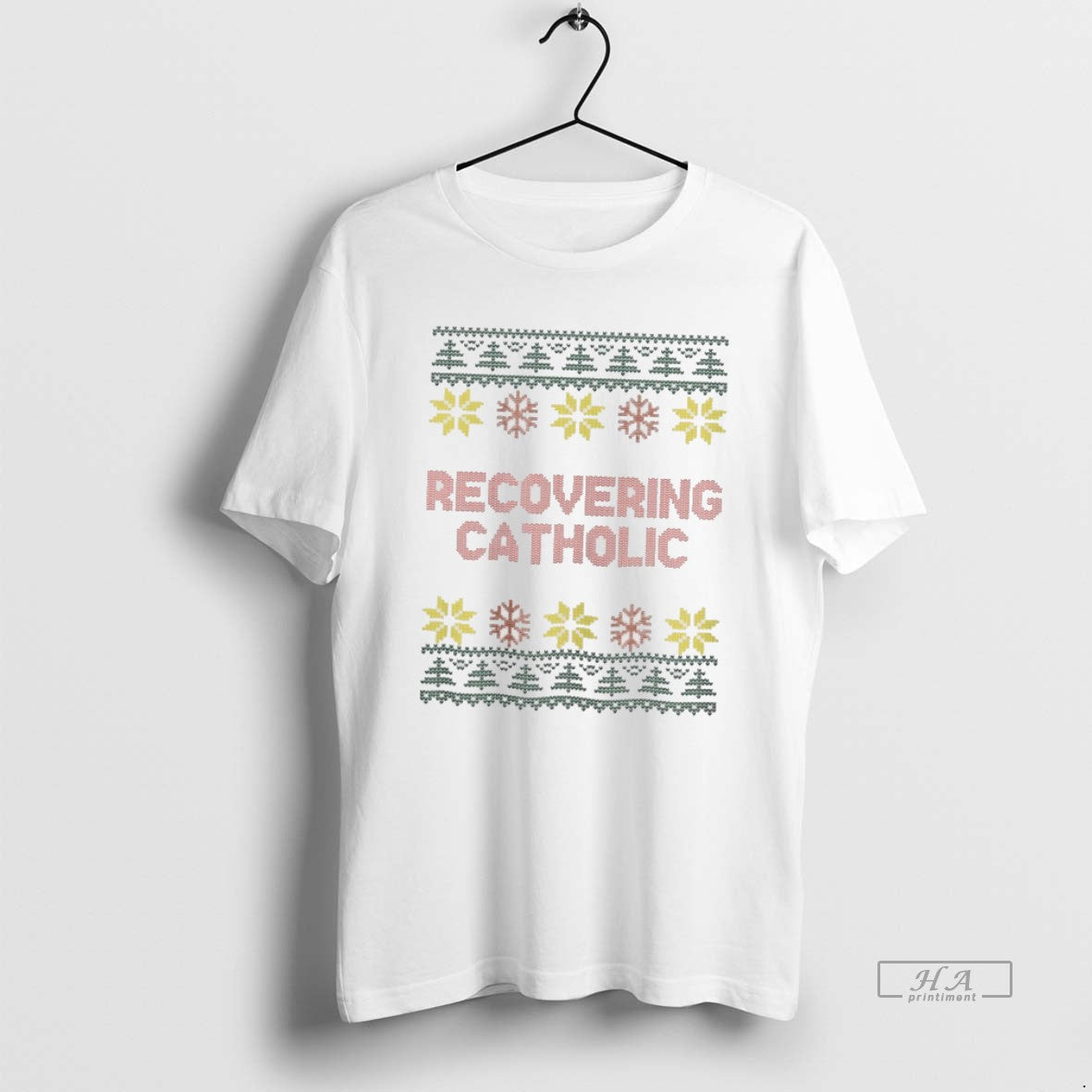 Official Recovering Catholic Ugly - Adult & Kids T-Shirts, Sweatshirts & Hoodies apparel design preview 1