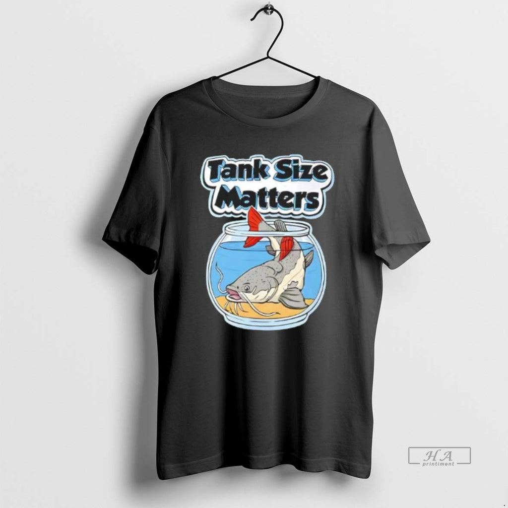 Official Redtail Catfish Tank Size Matters - Adult & Kids T-Shirts, Sweatshirts & Hoodies apparel design preview 1