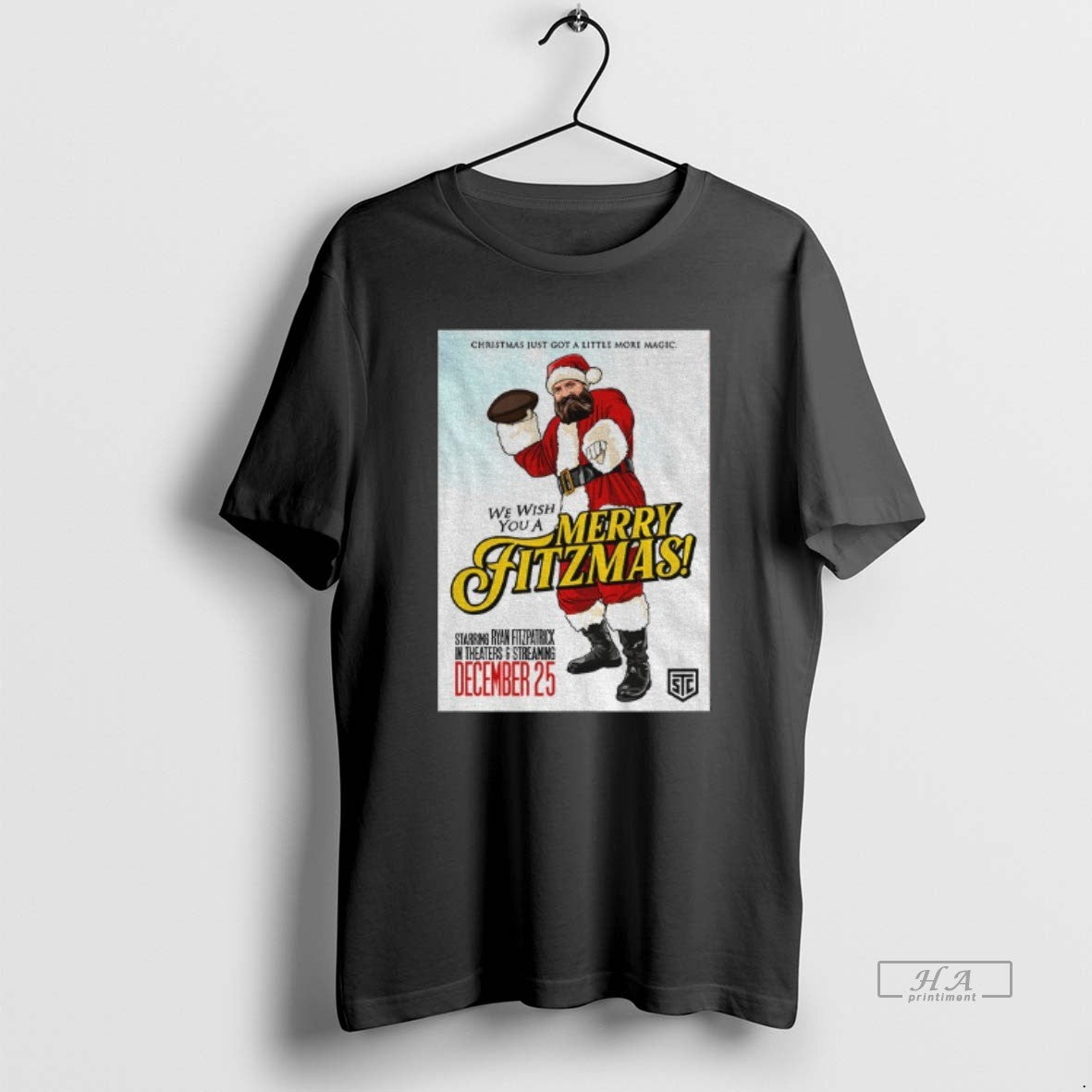 Official Ryan Fitzpatrick We Wish You Merry Fitzmas - Adult & Kids T-Shirts, Sweatshirts & Hoodies apparel design preview 1