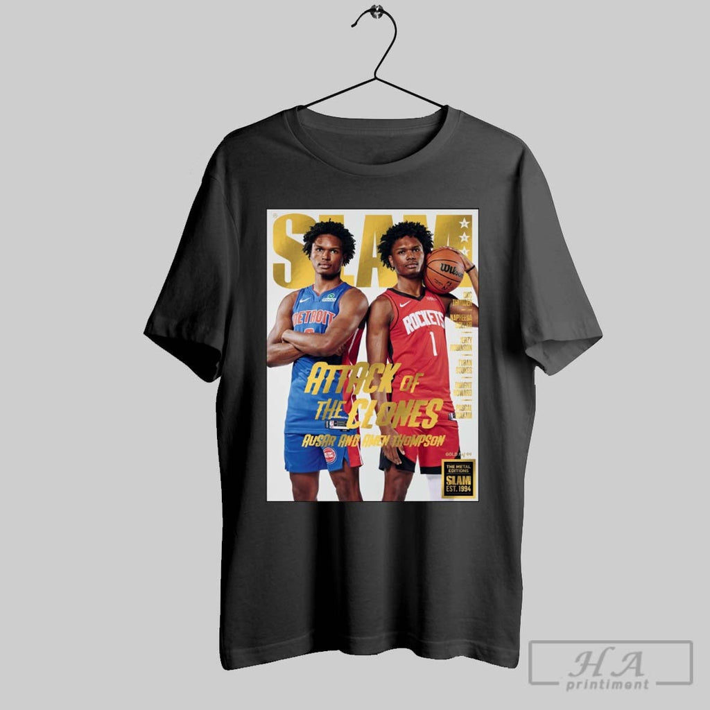 Official Slam 257 Gold Metal Amen And Ausar Thompson - Adult & Kids T-Shirts, Sweatshirts & Hoodies apparel design preview 1