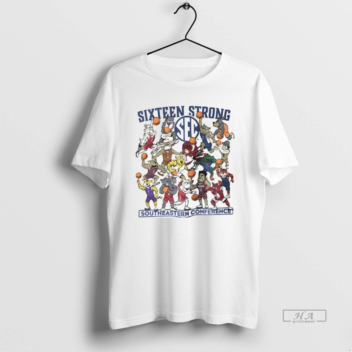 Official Southeastern Conference Sixteen Strong - Adult & Kids T-Shirts, Sweatshirts & Hoodies apparel design preview 1