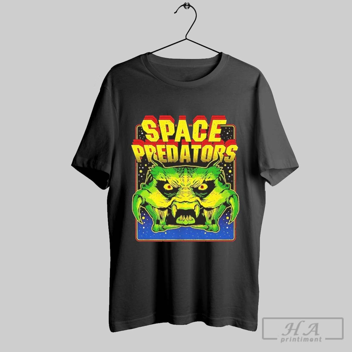 Official Space Invaders Predator Predators Arcade - Adult & Kids T-Shirts, Sweatshirts & Hoodies apparel design preview 1