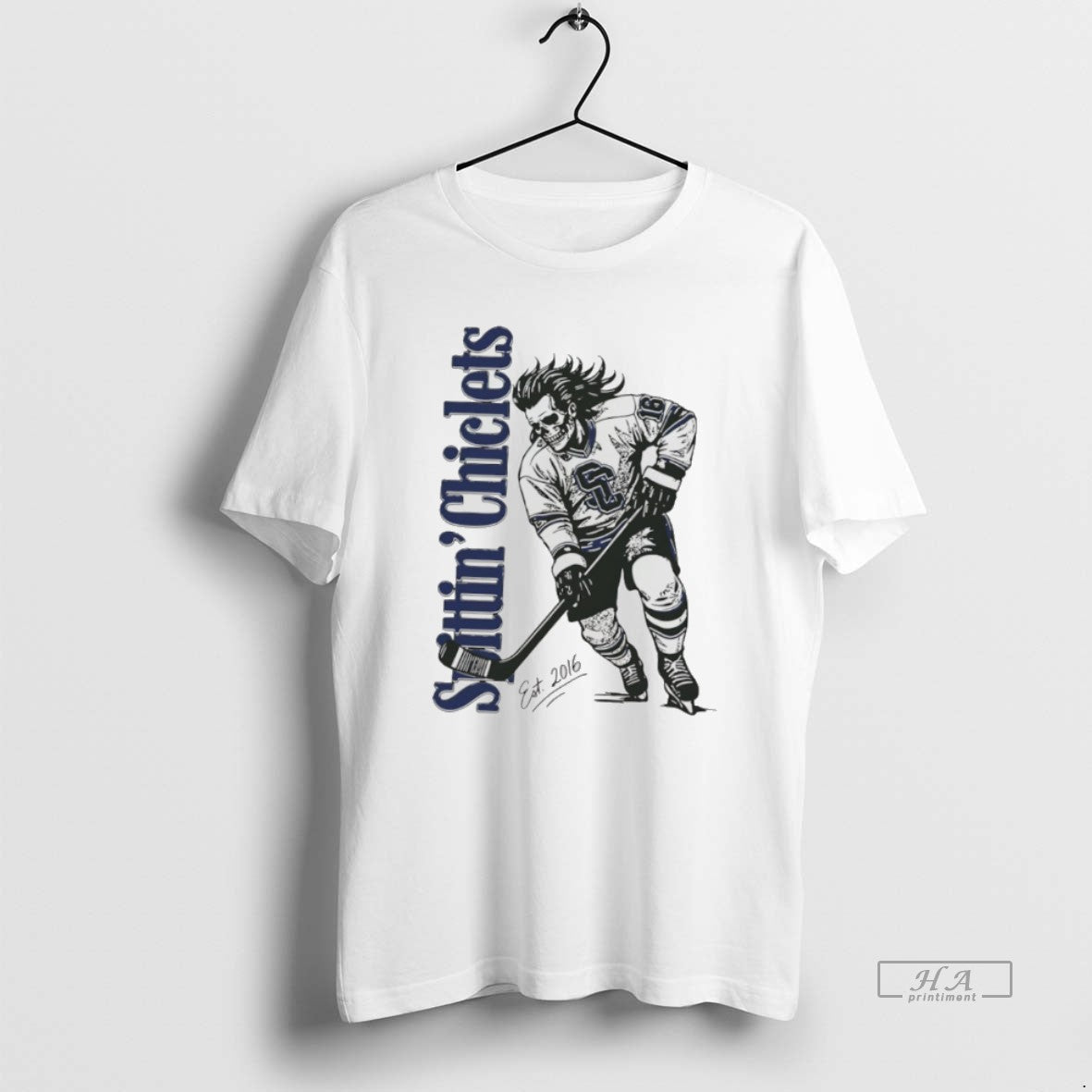 Official Spittin Chiclets Skullet Vertical Hockey - Adult & Kids T-Shirts, Sweatshirts & Hoodies apparel design preview 1