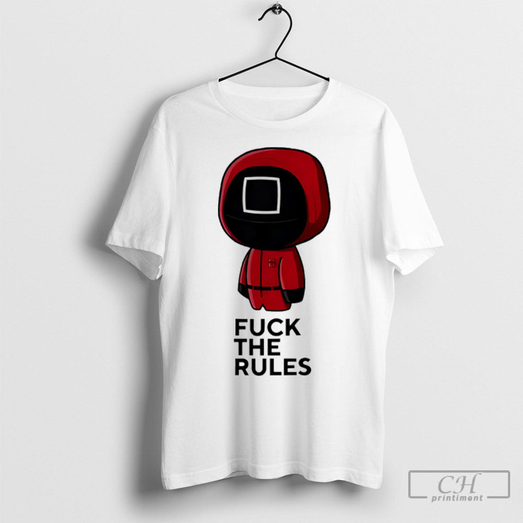 Official Squid Game Fuck The Rules - Adult & Kids T-Shirts, Sweatshirts & Hoodies apparel design preview 1