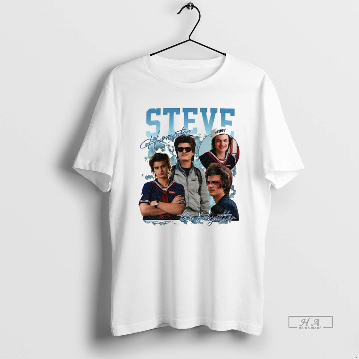 Official Steve Harrington Babysitter Stranger - Adult & Kids T-Shirts, Sweatshirts & Hoodies apparel design preview 1