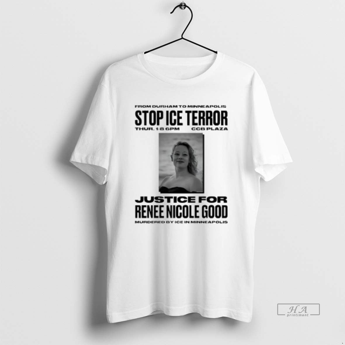 Official Stop Terror Justice Renee Nicole Good - Adult & Kids T-Shirts, Sweatshirts & Hoodies apparel design preview 1
