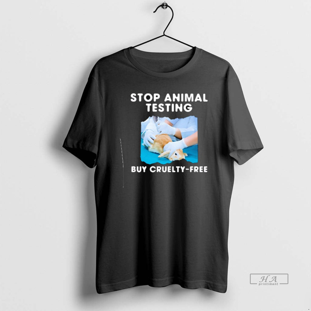 Official Stop Animal Testing Buy Cruelty Free Graphic - Adult & Kids T-Shirts, Sweatshirts & Hoodies apparel design preview 1