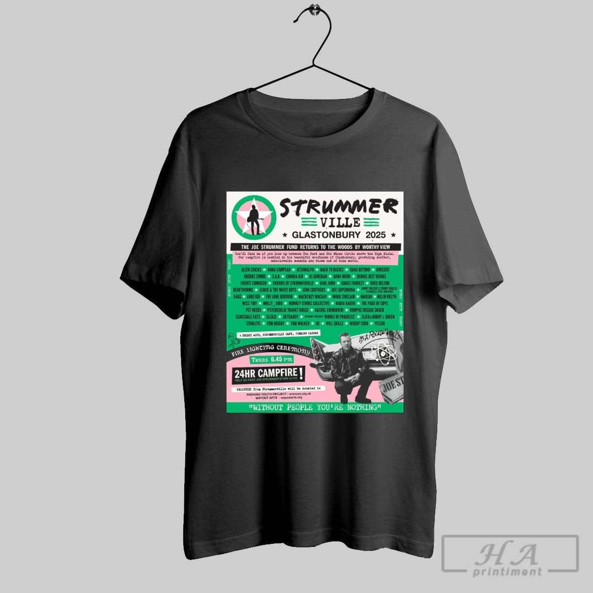 Official Strummerville Ville Glastonbury 2025 The Joe - Adult & Kids T-Shirts, Sweatshirts & Hoodies apparel design preview 1