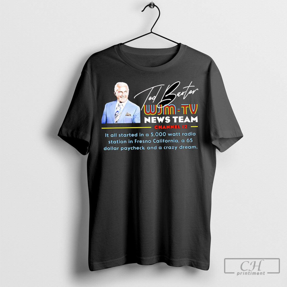 Official Ted Baxter Wjm Tv News Team - Adult & Kids T-Shirts, Sweatshirts & Hoodies apparel design preview 1