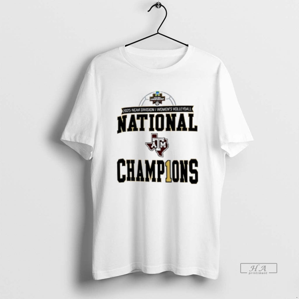 Official Texas Am Aggies 2025 Volleyball National - Adult & Kids T-Shirts, Sweatshirts & Hoodies apparel design preview 1