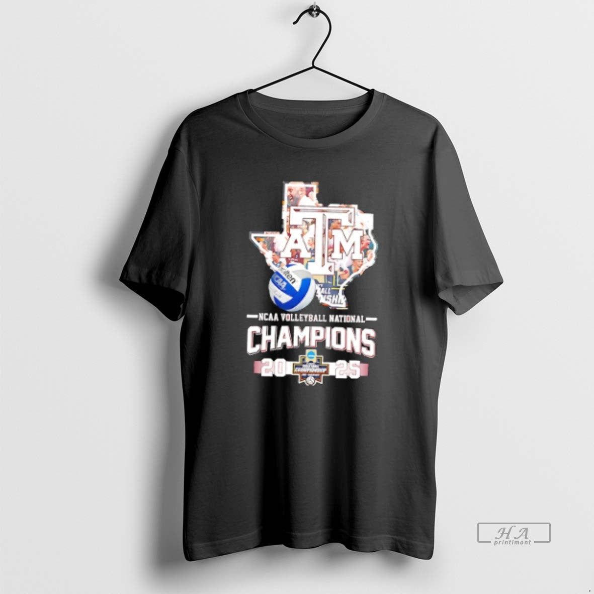 Official Texas Am Aggies 2025 Volleyball National - Adult & Kids T-Shirts, Sweatshirts & Hoodies apparel design preview 1