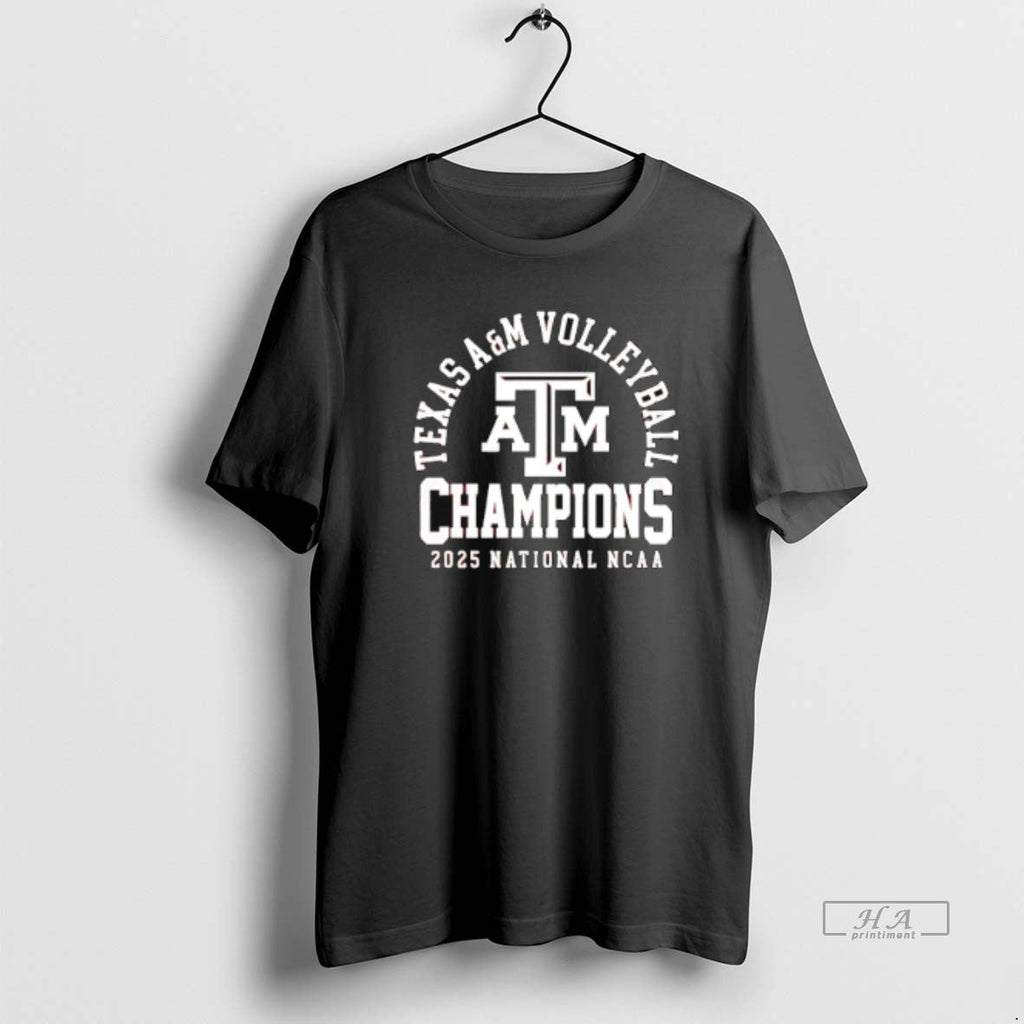 Official Texas Am Aggies Volleyball 2025 National - Adult & Kids T-Shirts, Sweatshirts & Hoodies apparel design preview 1