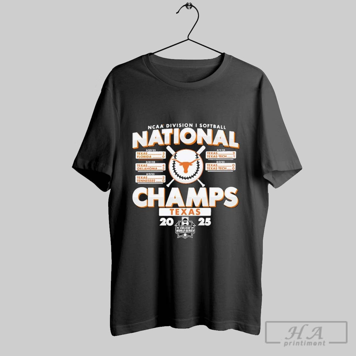 Official Texas Longhorns 2025 Ncaa Softball Womens - Adult & Kids T-Shirts, Sweatshirts & Hoodies apparel design preview 1