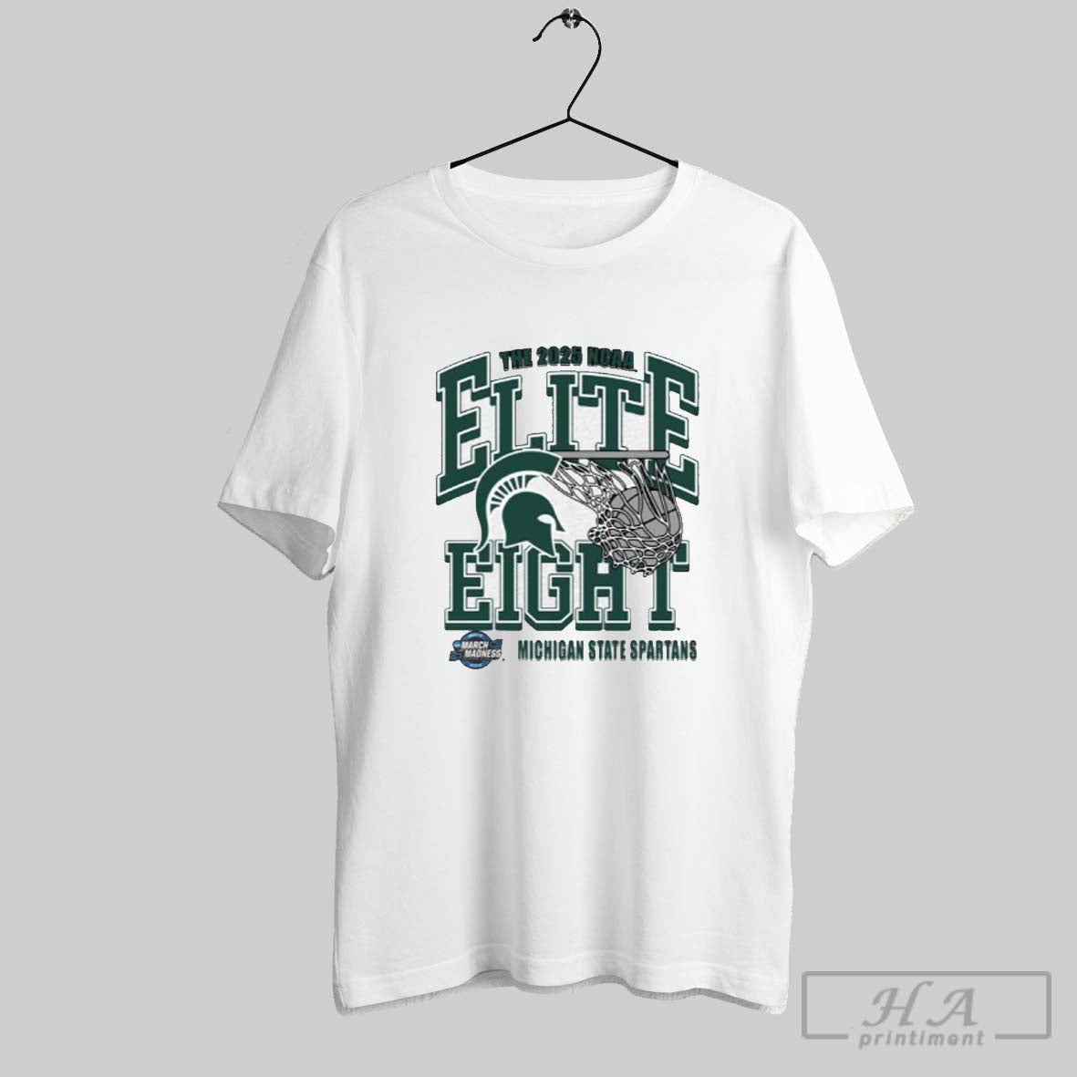 Official The 2025 Ncaa Elite Eight Michigan State - Adult & Kids T-Shirts, Sweatshirts & Hoodies apparel design preview 1