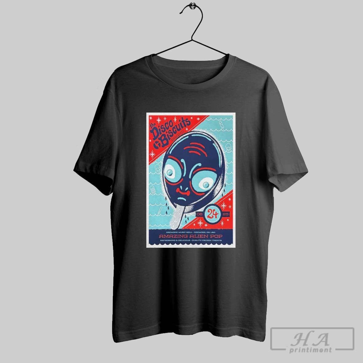 Official The Disco Biscuits August 24 2025 Ardmore - Adult & Kids T-Shirts, Sweatshirts & Hoodies apparel design preview 1