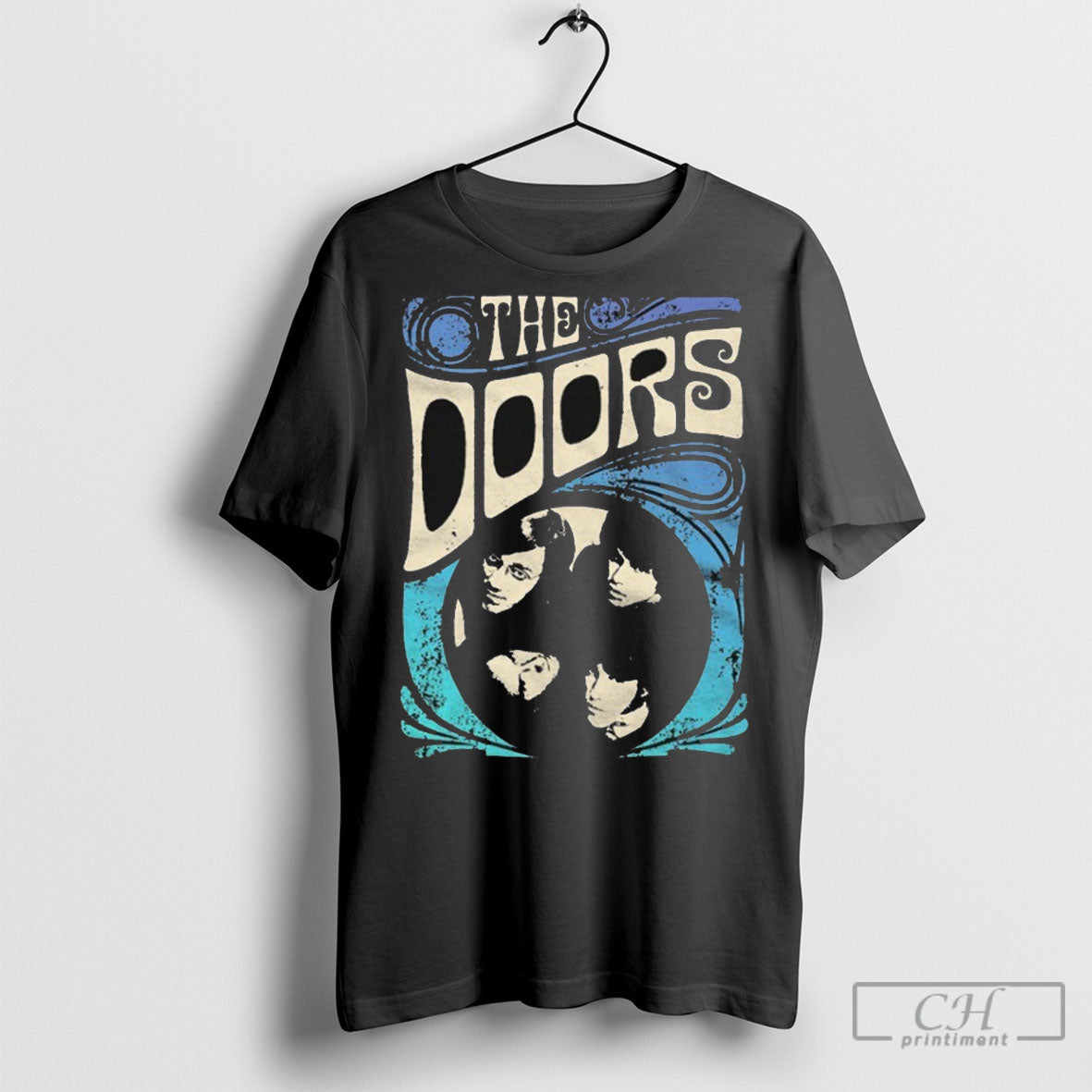 Official The Doors Psychedelic Blue - Adult & Kids T-Shirts, Sweatshirts & Hoodies apparel design preview 1