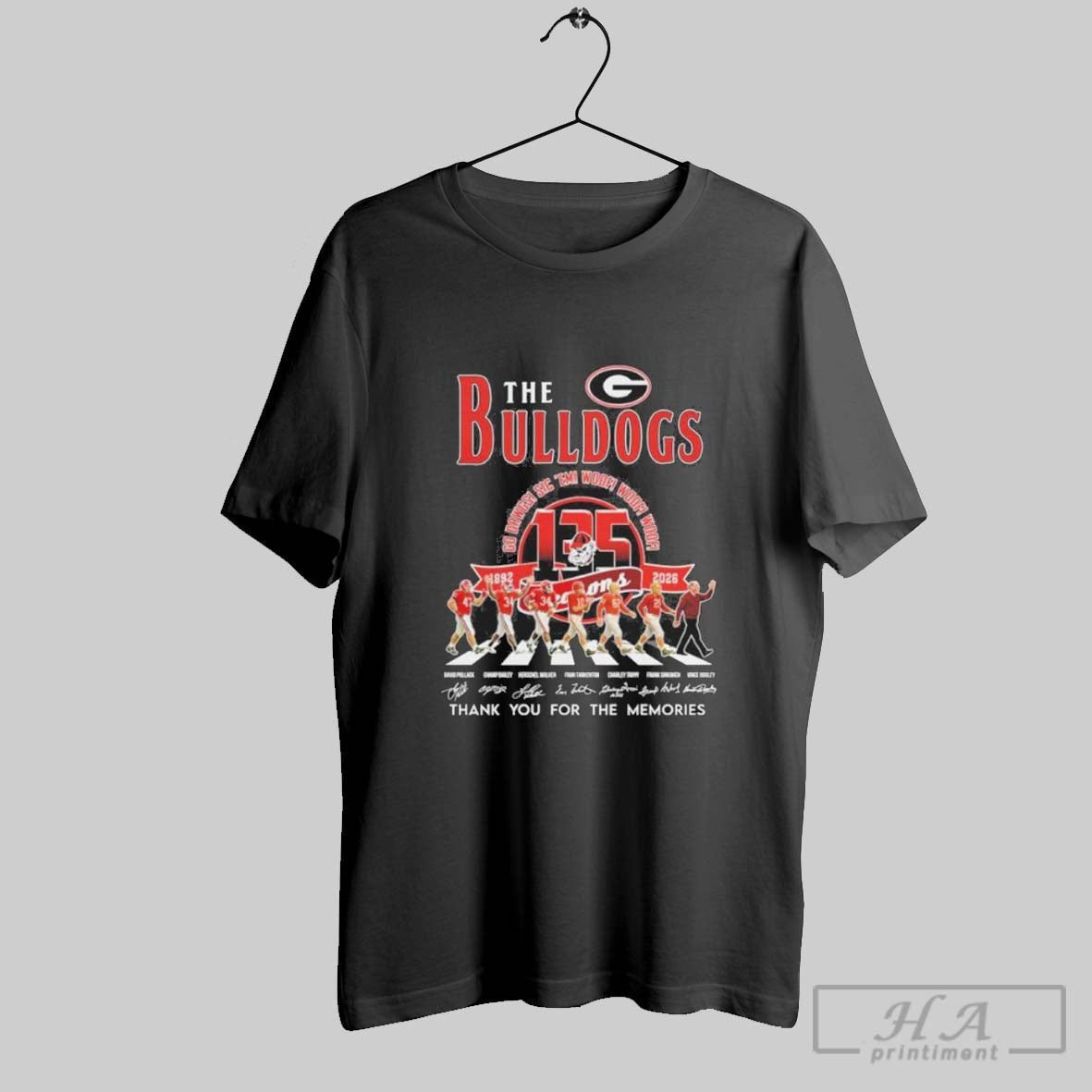 Official The Georgia Bulldogs 135 Season Abbey Road - Adult & Kids T-Shirts, Sweatshirts & Hoodies apparel design preview 1