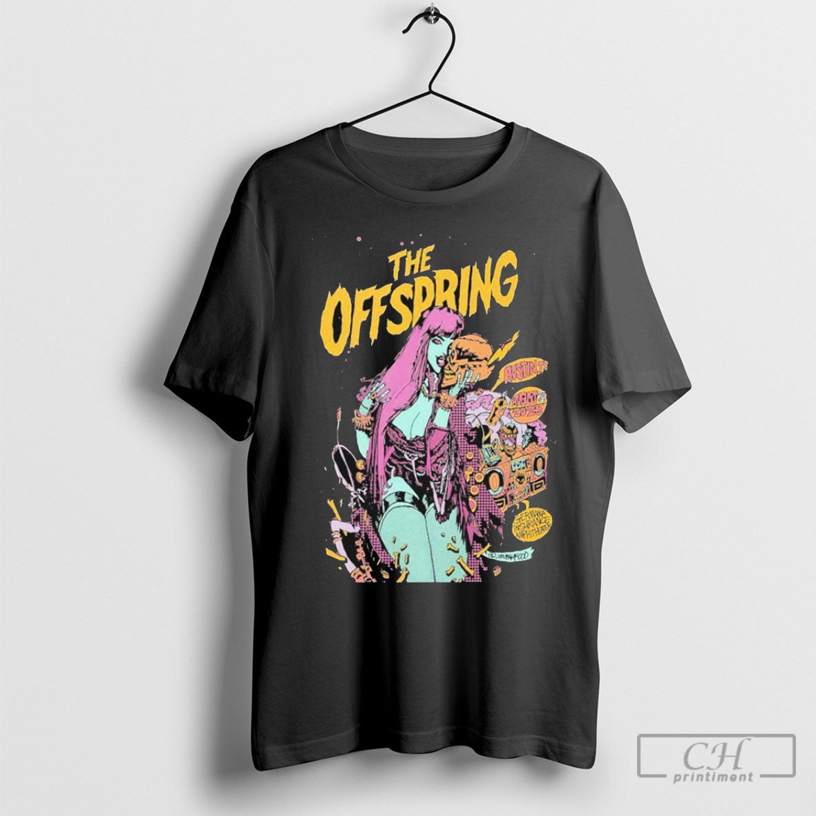 Official The Offspring Supercharged World Tour On - Adult & Kids T-Shirts, Sweatshirts & Hoodies apparel design preview 1