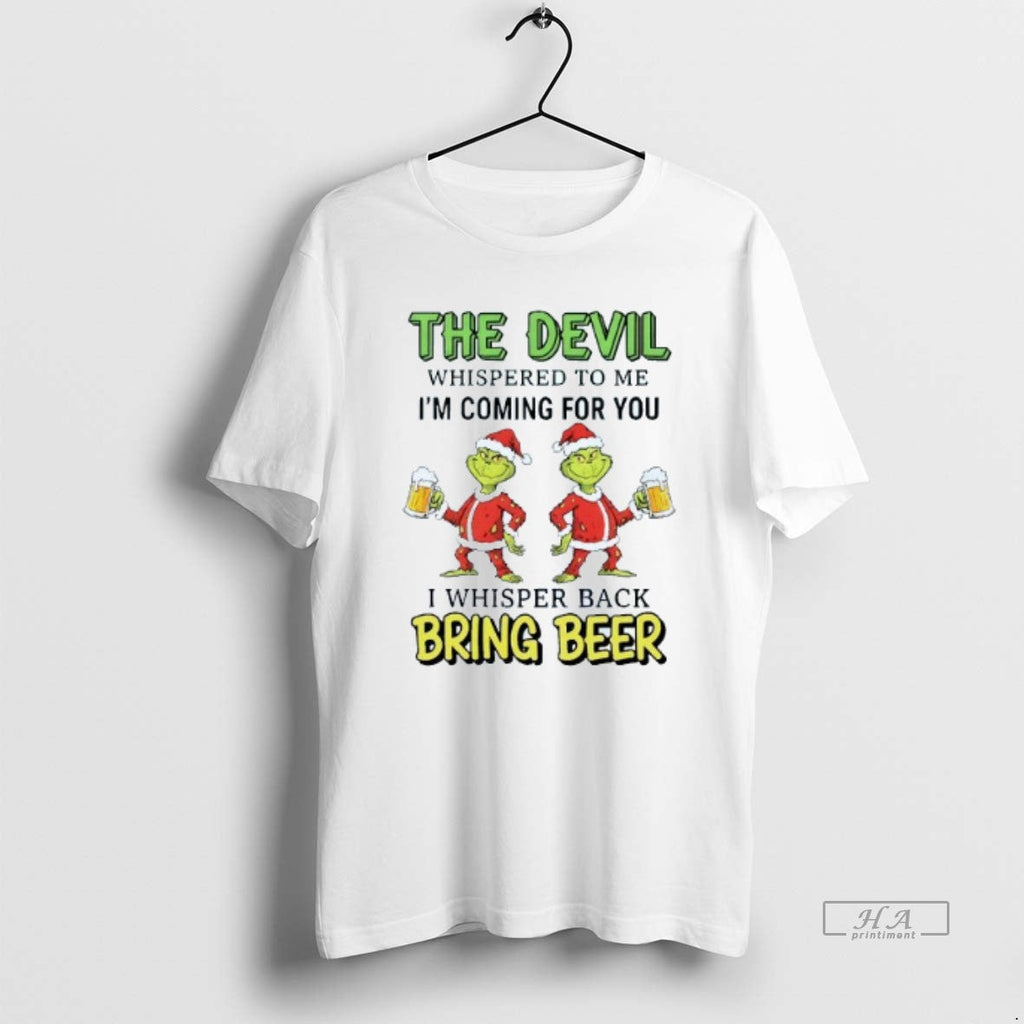 Official Devil Whispered Me Im Coming You I Whisper - Adult & Kids T-Shirts, Sweatshirts & Hoodies apparel design preview 1