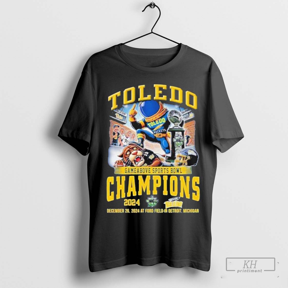 Official Toledo Rockets Gameabove Bowl Champions 2024 - Adult & Kids T-Shirts, Sweatshirts & Hoodies apparel design preview 1