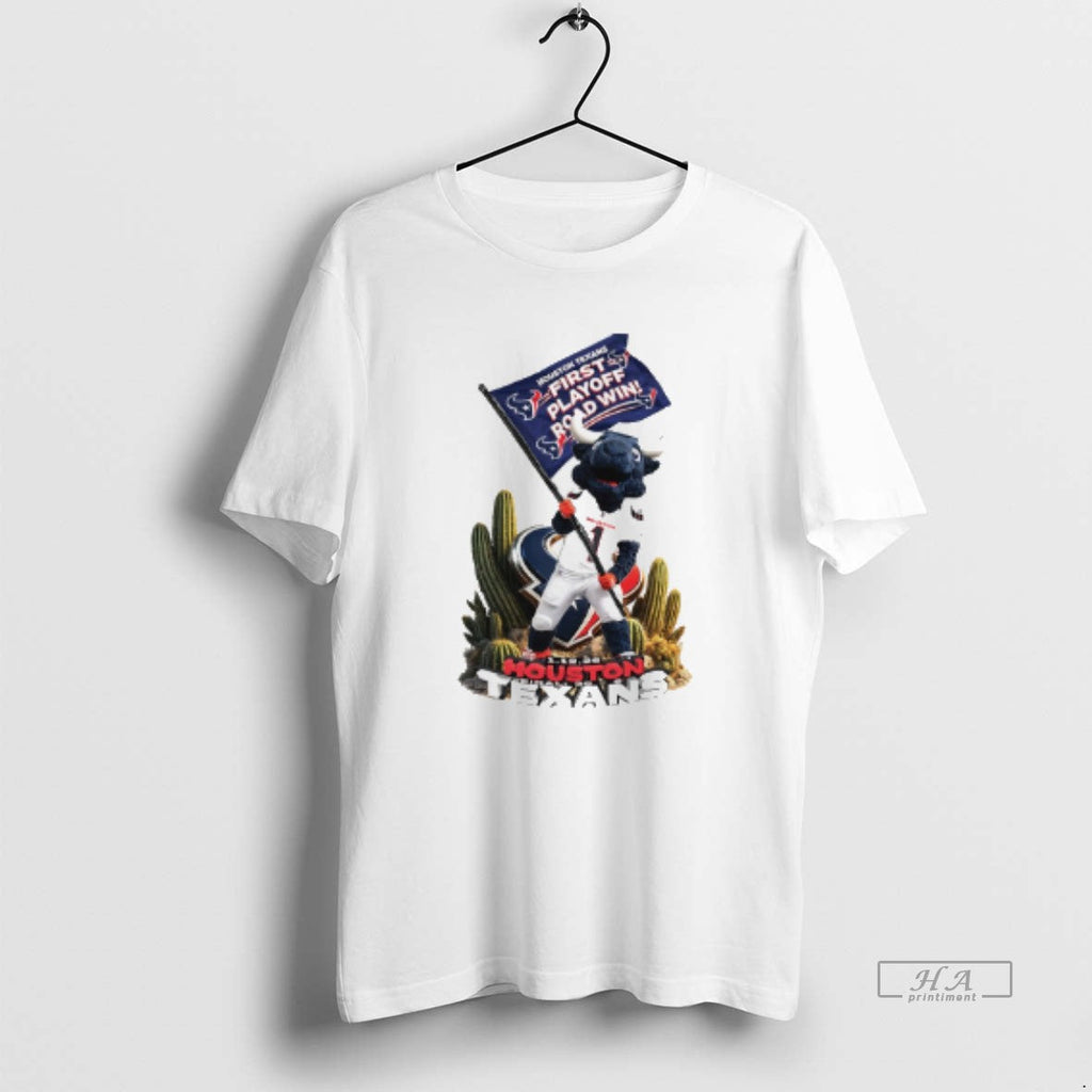 Official Toro Houston Texans First Playoff Road Win - Adult & Kids T-Shirts, Sweatshirts & Hoodies apparel design preview 1