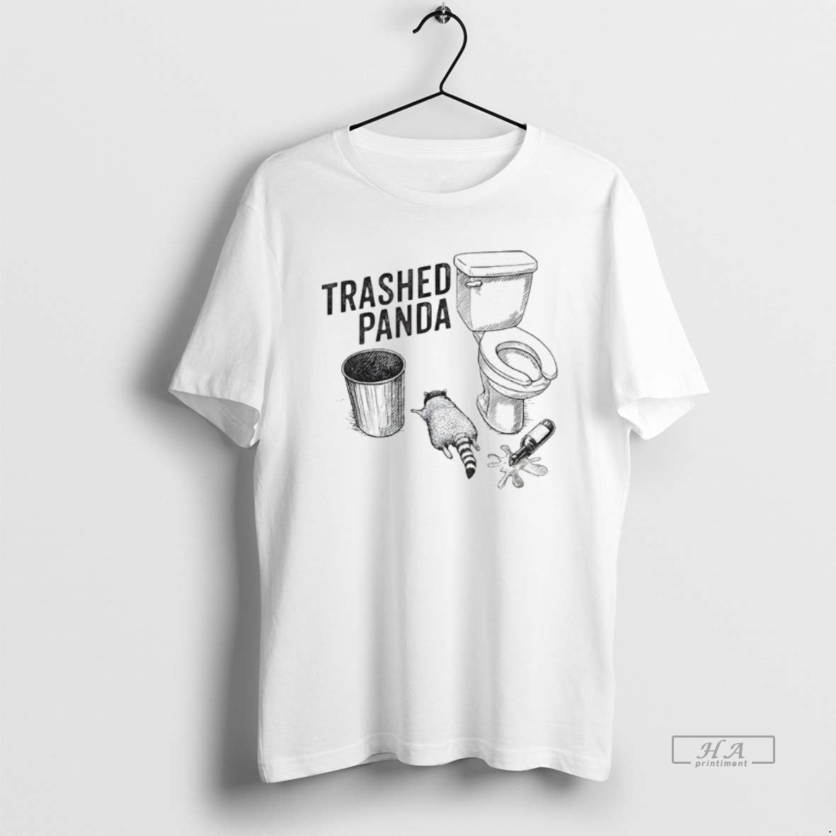 Official Trashed Panda Funny Drunk Racoon - Adult & Kids T-Shirts, Sweatshirts & Hoodies apparel design preview 1