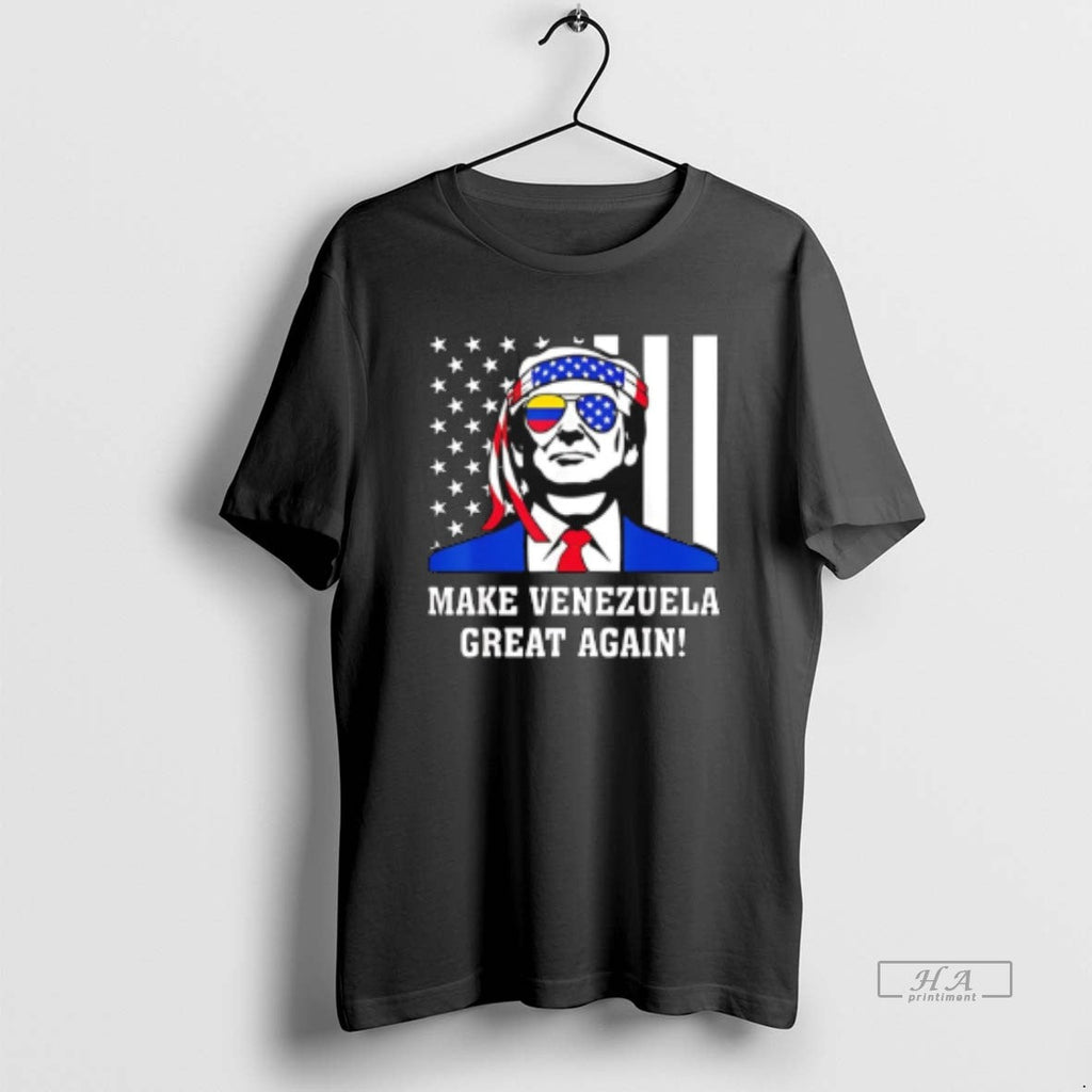 Official Trump Usa Flag Make Venezuela Great Again - Adult & Kids T-Shirts, Sweatshirts & Hoodies apparel design preview 1