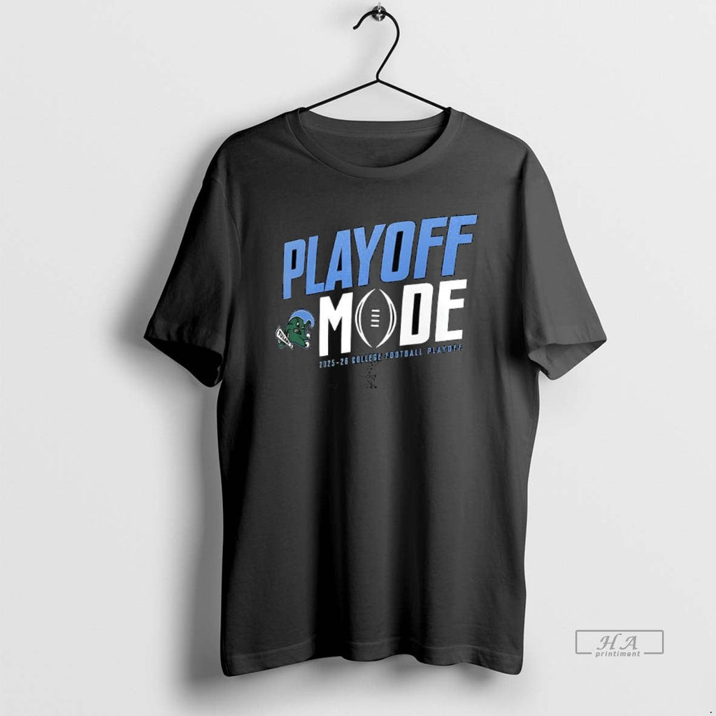 Official Tulane Green Wave Playoff Mode Cfp 2025 2026 - Adult & Kids T-Shirts, Sweatshirts & Hoodies apparel design preview 1