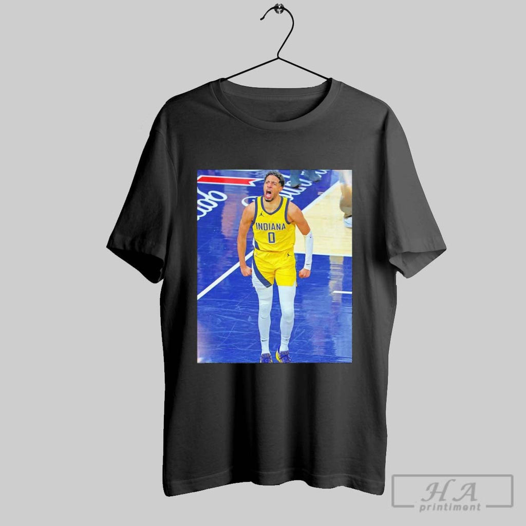 Official Tyrese Haliburton Indiana Pacers Game Frames - Adult & Kids T-Shirts, Sweatshirts & Hoodies apparel design preview 1