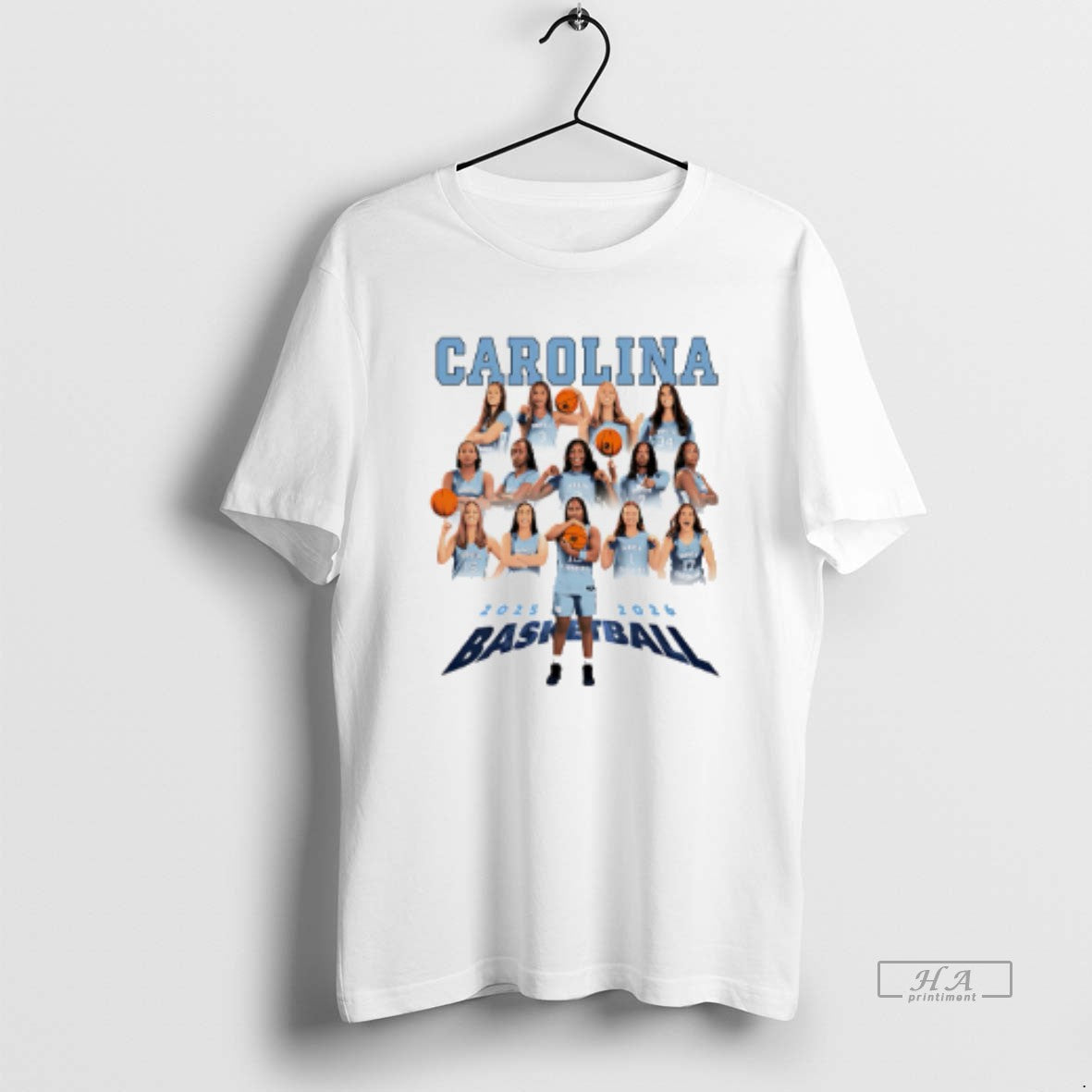 Official Unc Basketball 2025 2026 Team Collage - Adult & Kids T-Shirts, Sweatshirts & Hoodies apparel design preview 1