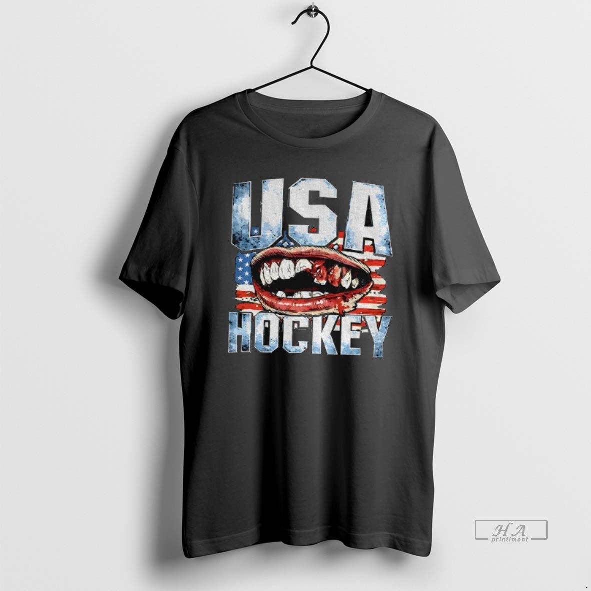 Official Usa Hockey Patriotic Ice American Flag - Adult & Kids T-Shirts, Sweatshirts & Hoodies apparel design preview 1