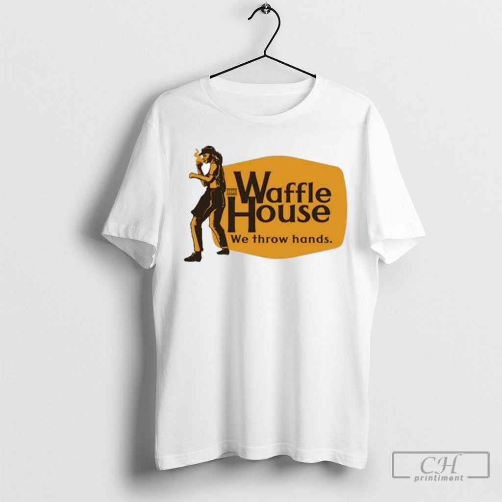 Official Waffle House We Throw Hands Cracker Barrel - Adult & Kids T-Shirts, Sweatshirts & Hoodies apparel design preview 1