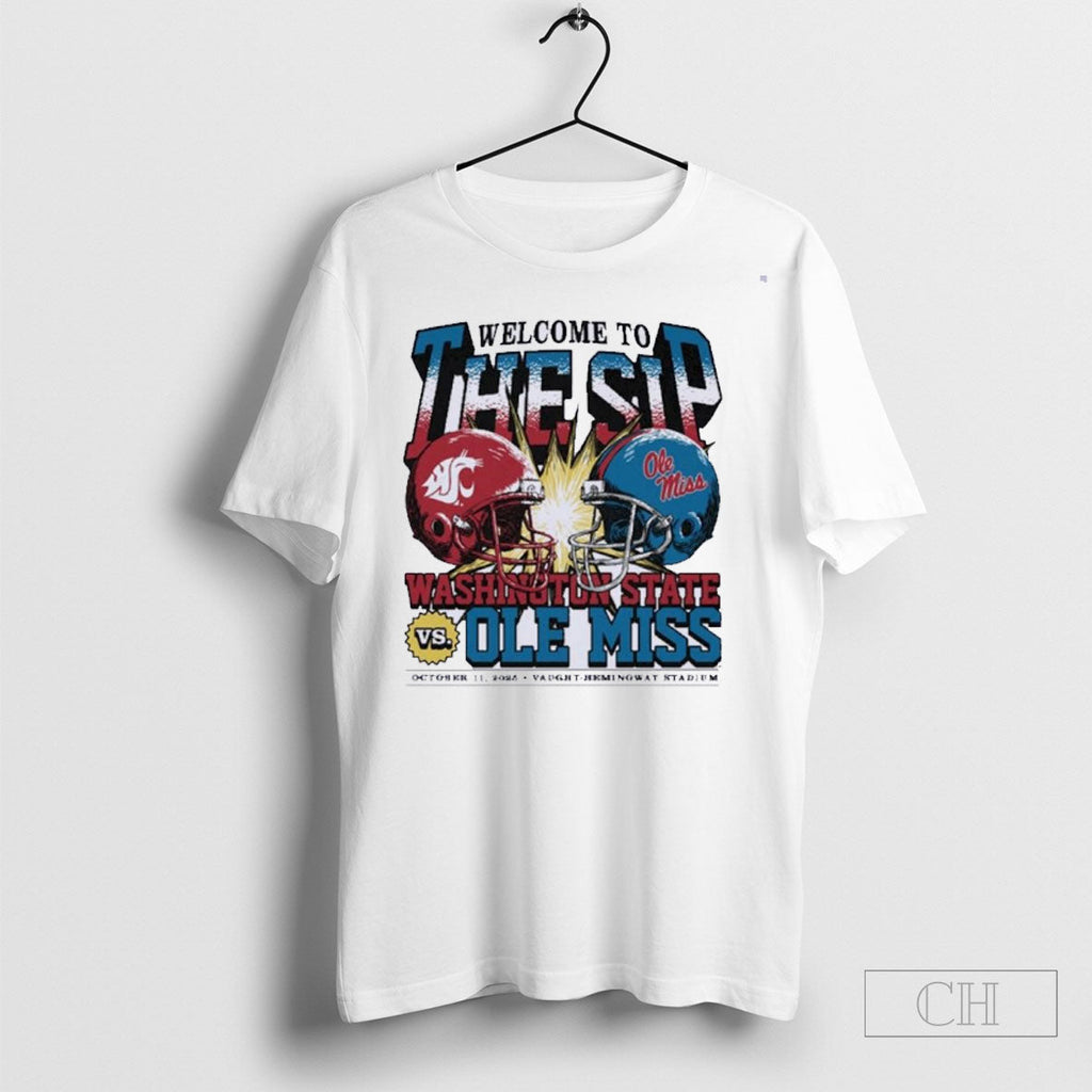 Official Washington State Vs Ole Miss 2025 Welcome To - Adult & Kids T-Shirts, Sweatshirts & Hoodies apparel design preview 1