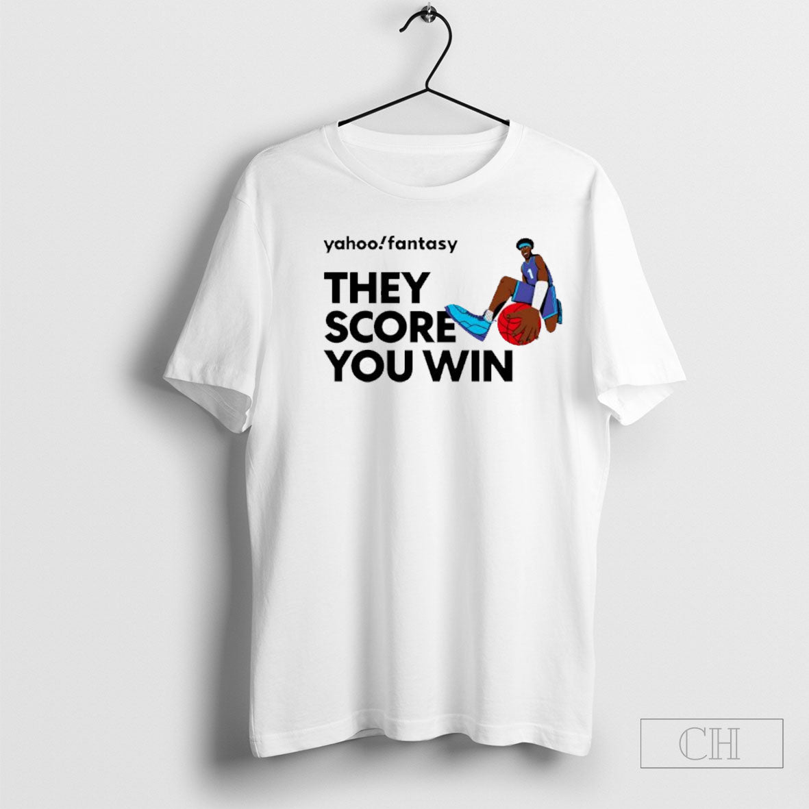 Official Yahoo Fantasy Basketball They Score You Win - Adult & Kids T-Shirts, Sweatshirts & Hoodies apparel design preview 1