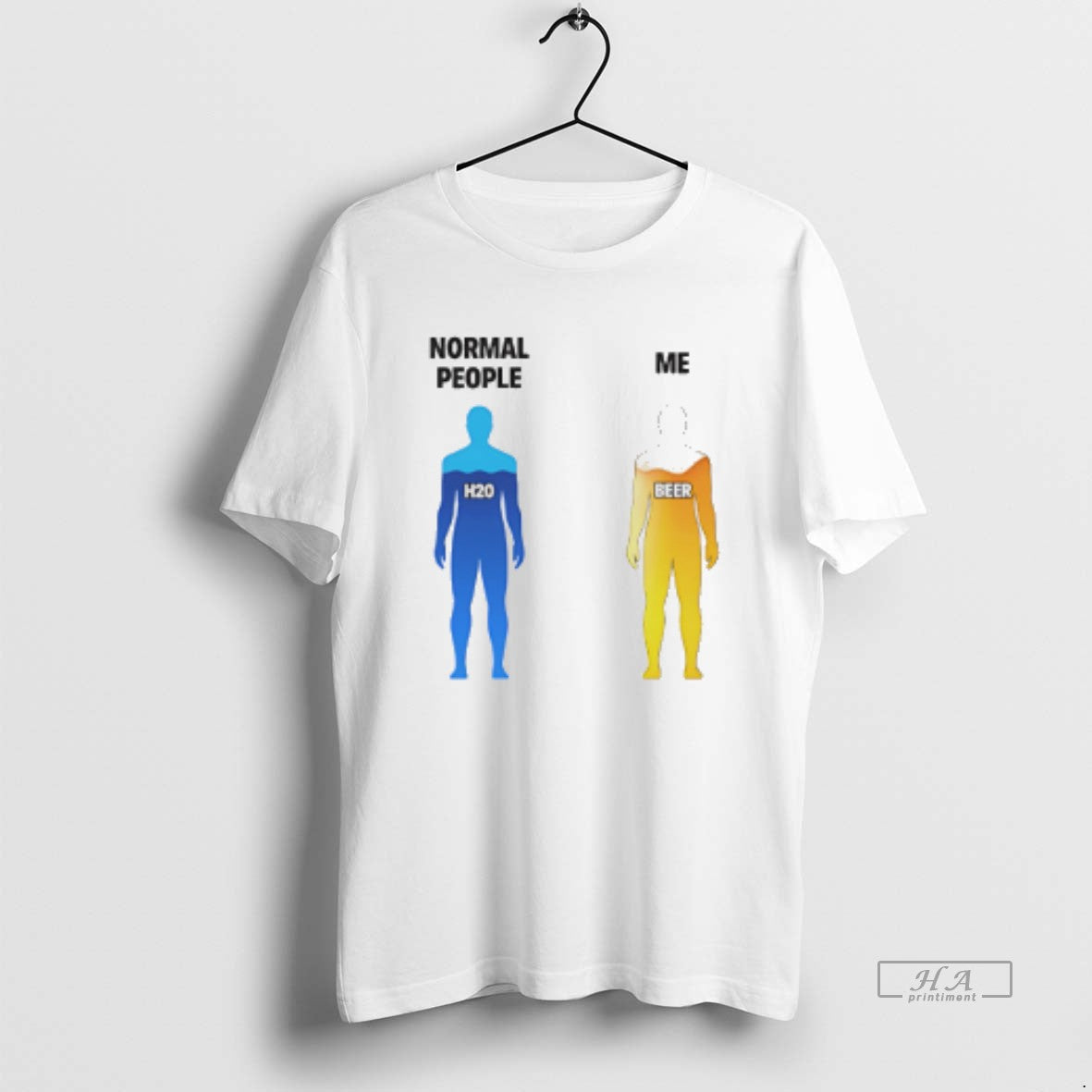 Official Aubfelcd Normal People Vs Me H20 Beer - Adult & Kids T-Shirts, Sweatshirts & Hoodies apparel design preview 1