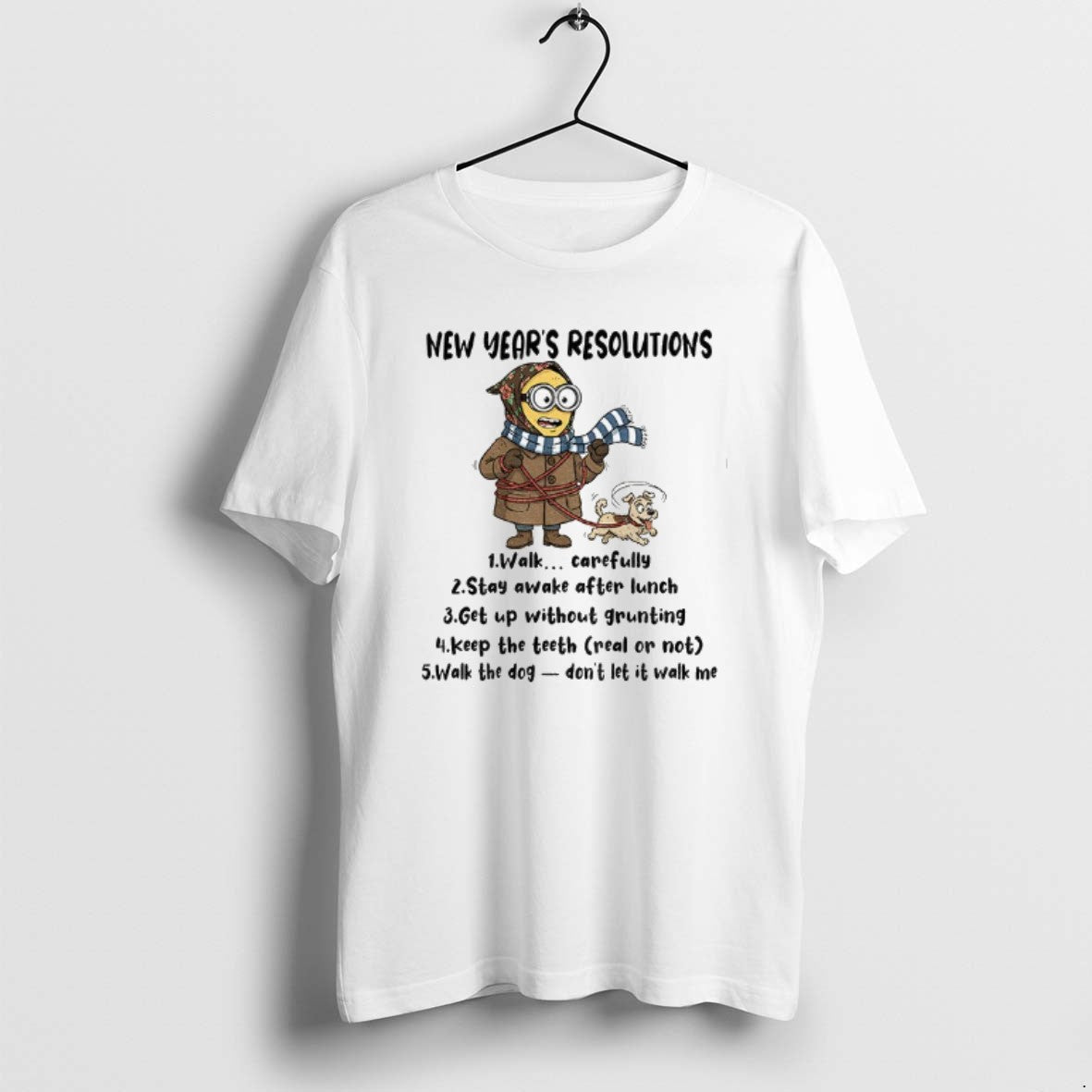 Official New Years Resolutions Walk Carefully Stay - Adult & Kids T-Shirts, Sweatshirts & Hoodies apparel design preview 1