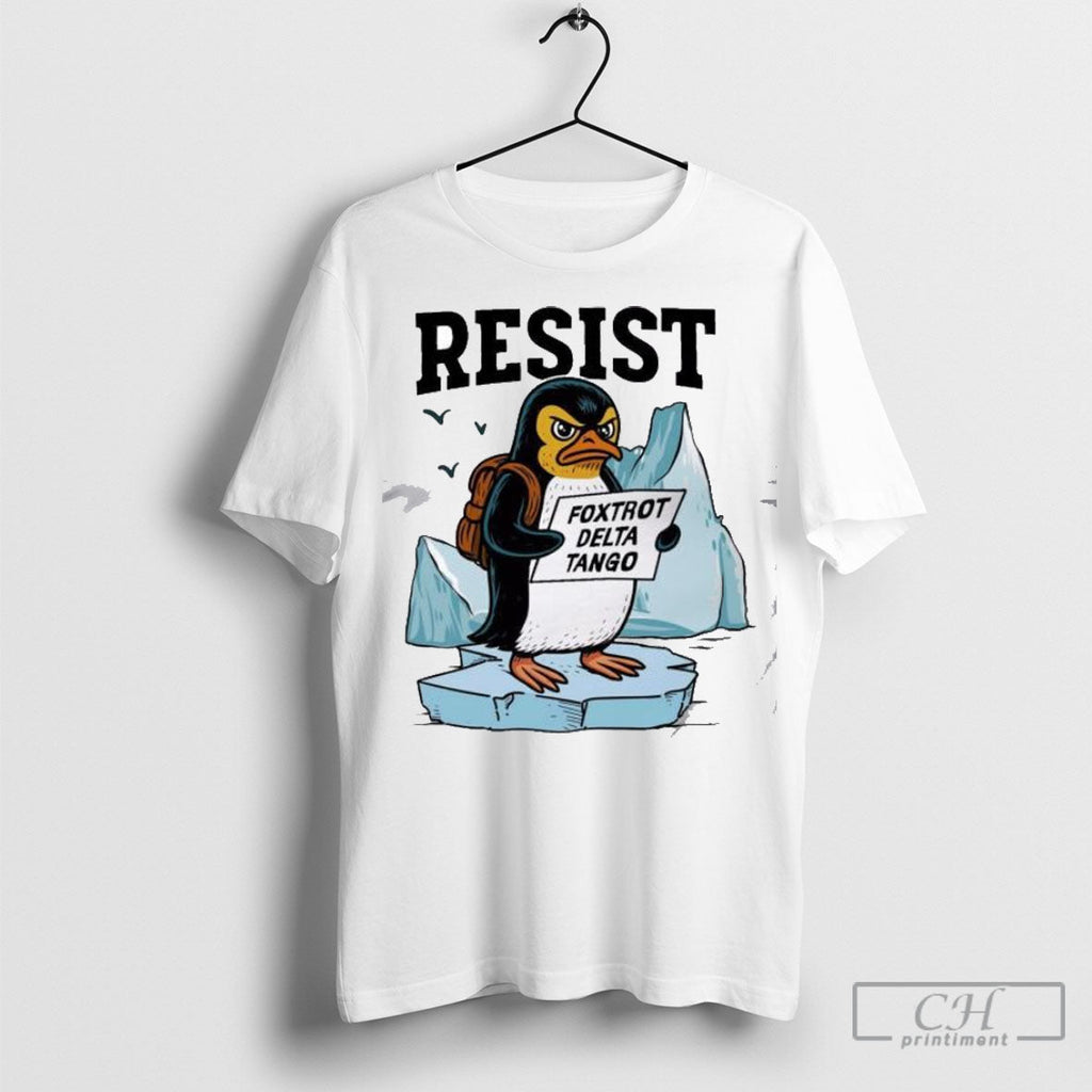 Officialpenguins Resist Foxtrot Delta Tango - Adult & Kids T-Shirts, Sweatshirts & Hoodies apparel design preview 1