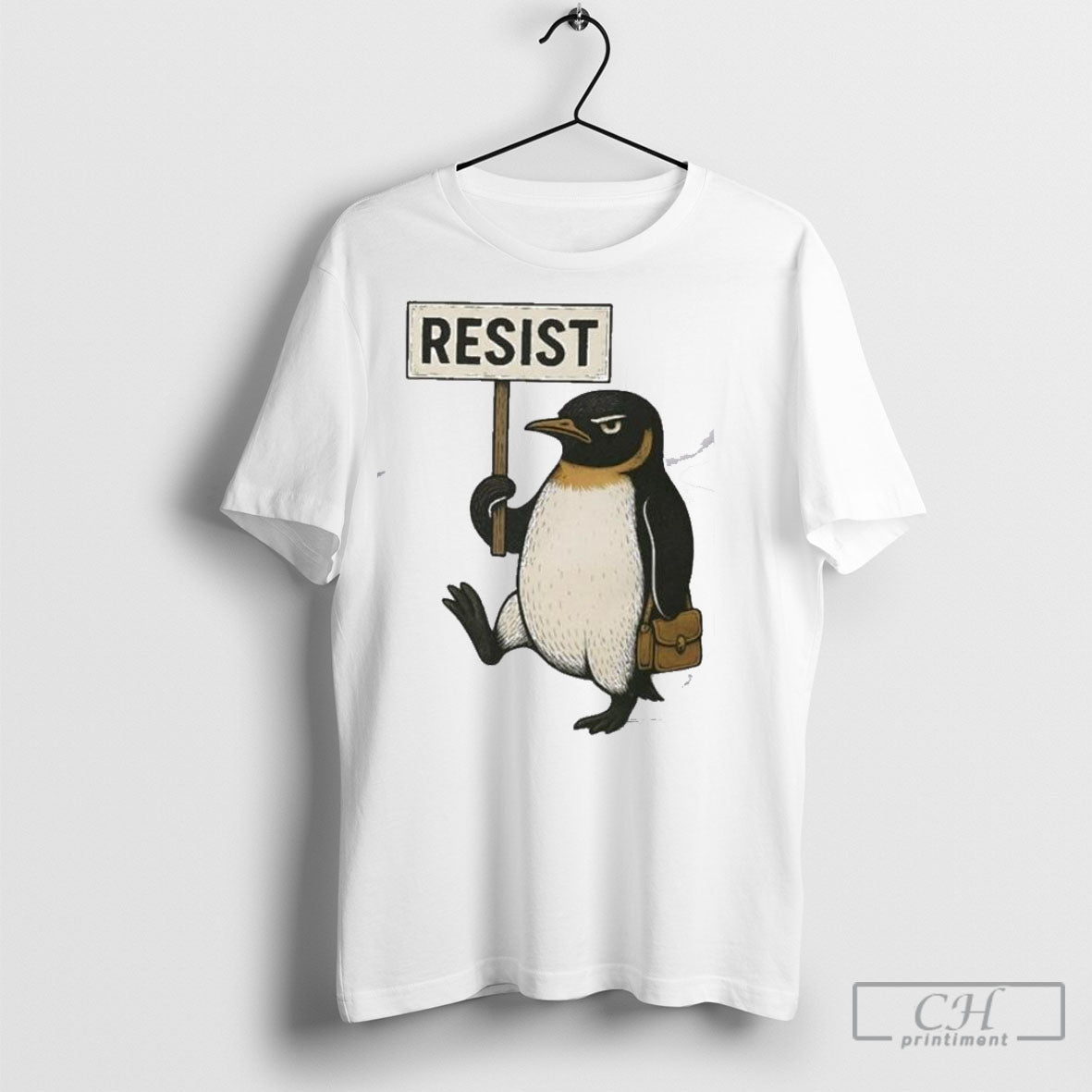 Officialresist Penguin Activism - Adult & Kids T-Shirts, Sweatshirts & Hoodies apparel design preview 1