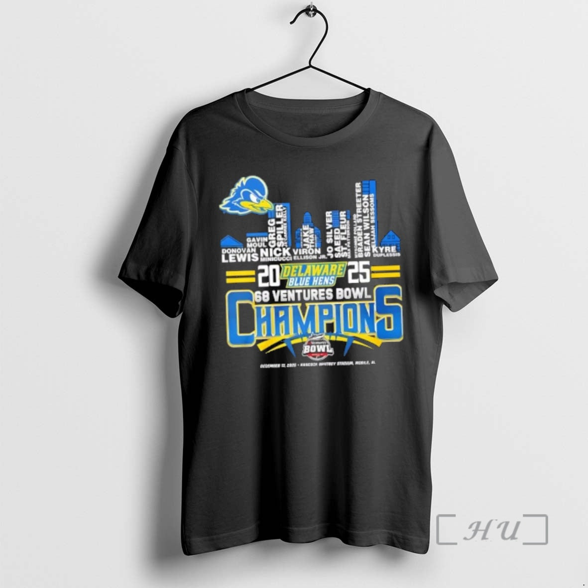Officials 2025 68 Ventures Bowl Champions Delaware - Adult & Kids T-Shirts, Sweatshirts & Hoodies apparel design preview 1