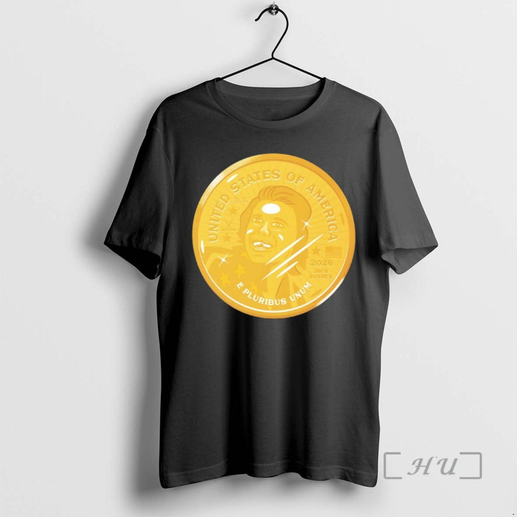 Officials 2026 Jack Hughes Gold Coin United Statews - Adult & Kids T-Shirts, Sweatshirts & Hoodies apparel design preview 1
