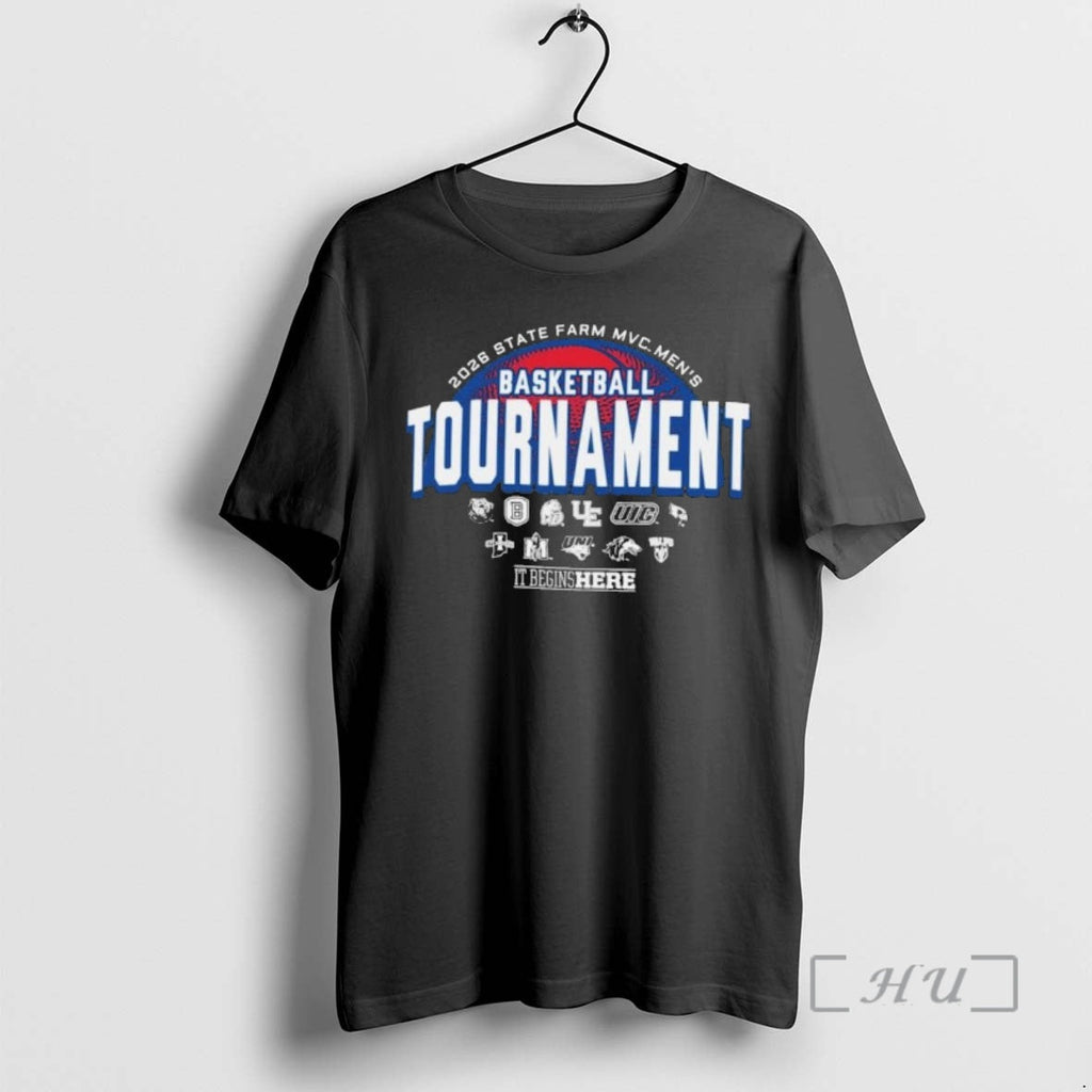 Officials 2026 Mvc Mens Basketball Tournament - Adult & Kids T-Shirts, Sweatshirts & Hoodies apparel design preview 1