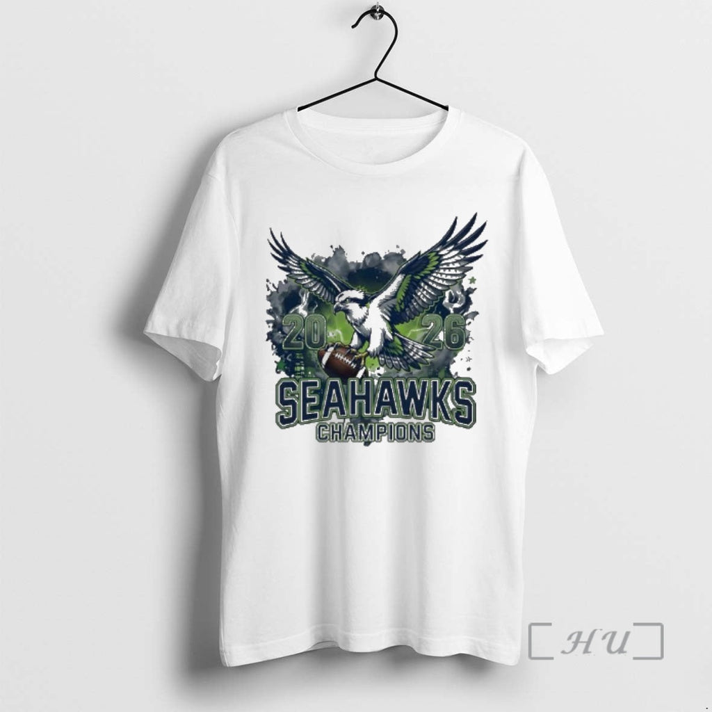 Officials 2026 Seahawks Champions Flying Eagle - Adult & Kids T-Shirts, Sweatshirts & Hoodies apparel design preview 1