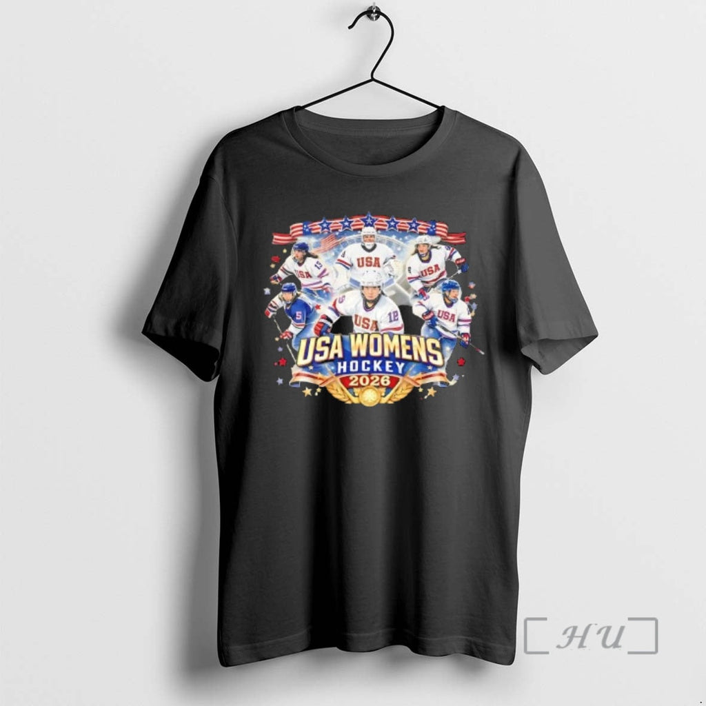 Officials 2026 Usa Team Hockey Womens Graphic - Adult & Kids T-Shirts, Sweatshirts & Hoodies apparel design preview 1