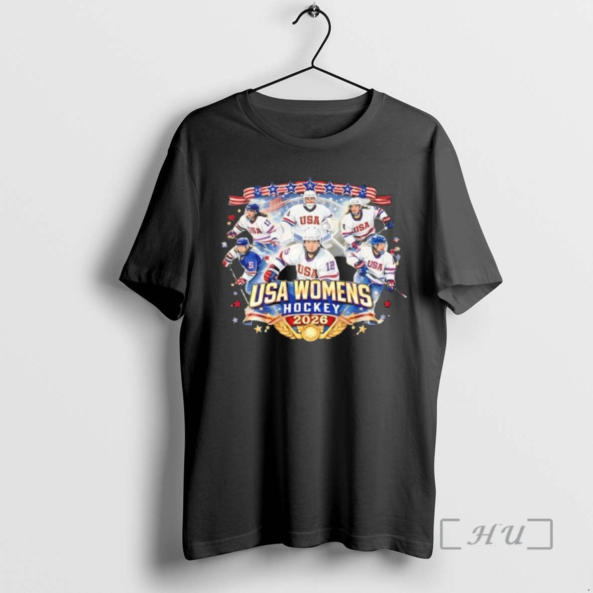 Officials 2026 Usa Team Hockey Womens Graphic - Adult & Kids T-Shirts, Sweatshirts & Hoodies apparel design preview 1