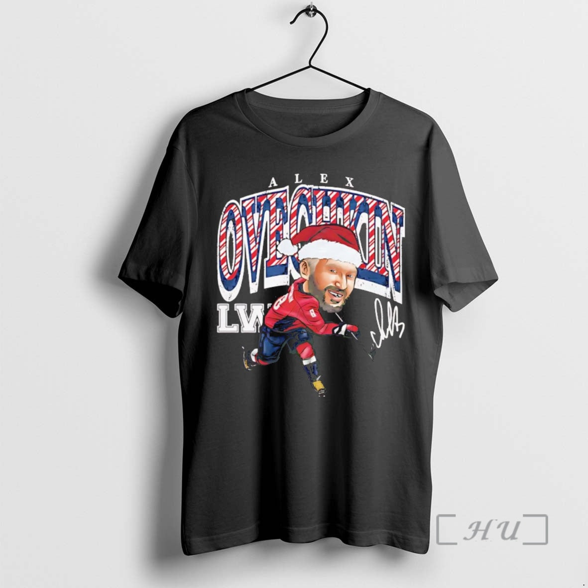 Officials Alex Ovechkin Santa Caricature Washington - Adult & Kids T-Shirts, Sweatshirts & Hoodies apparel design preview 1