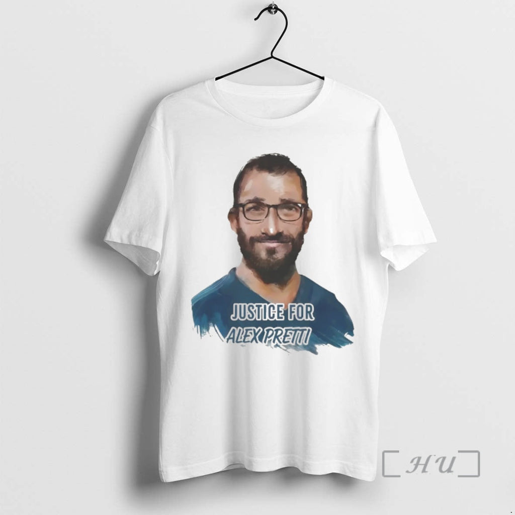 Officials Alex Pretti Big Face Justice Art - Adult & Kids T-Shirts, Sweatshirts & Hoodies apparel design preview 1